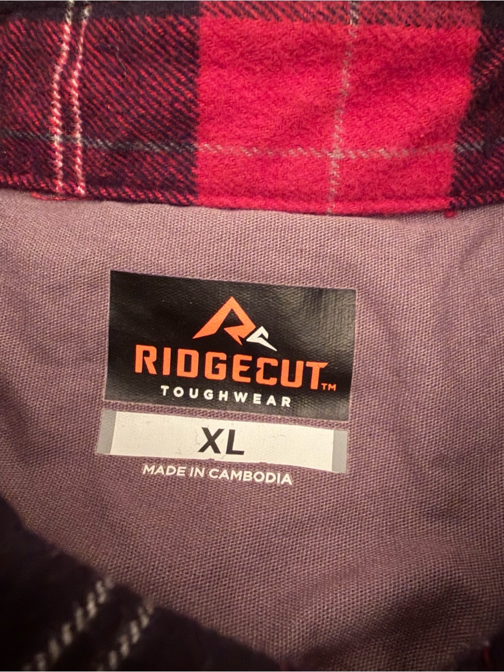 Ridgecut Toughwear Men’s Flannel Cotton Plaid Button Down Shirt Size XL - Picture 4 of 9